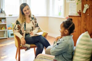 Youth mental health support given to young kid.